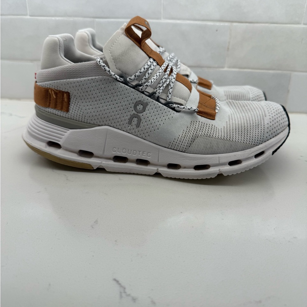 On Running CloudTec Cloudnova Women’s Running Shoes - White with Tan Accents